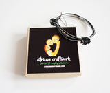 African Elephant Knot Bracelet - 2 Knot BLACK & SILVER Mixed Color Metal V2 made in Zimbabwe ships from USA.