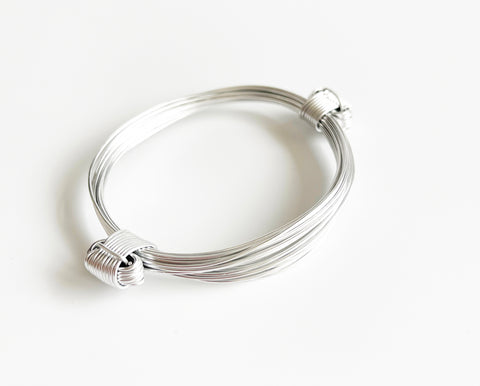 African Elephant Knot Bracelet - 2 Knot SILVER Color Metal V1 made in Zimbabwe ships from USA.