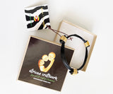 African Elephant Knot Bracelet - 3 Knot BLACK & GOLD Color Metal V1 made in Zimbabwe ships from USA.