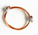 African Elephant Knot Bracelet - 2 Knot COPPER & SILVER Color Metal V2 made in Zimbabwe ships from USA.