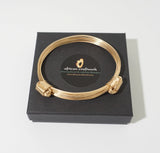African Elephant Hair Bracelet - AUTHENTIC 14K GOLD FILLED - Two Knots