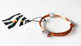 African Elephant Knot Bracelet - 3 Knot COPPER & SILVER Color Metal V2 made in Zimbabwe ships from USA.