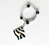 African Elephant Knot Bracelet - 4 Knot BLACK & SILVER Color Metal V1 made in Zimbabwe ships from USA.