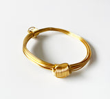 African Elephant Knot Bracelet - 2 Knot GOLD Color Metal V1 made in Zimbabwe ships from USA.