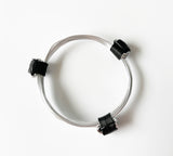 African Elephant Knot Bracelet - 3 Knot BLACK & SILVER Color Metal V1 made in Zimbabwe ships from USA.