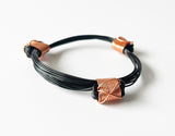 African Elephant Knot Bracelet - 3 Knot COPPER & BLACK Color Metal V2 made in Zimbabwe ships from USA.