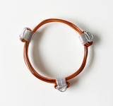 African Elephant Knot Bracelet - 3 Knot COPPER & SILVER Color Metal V2 made in Zimbabwe ships from USA.