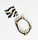 African Elephant Knot Bracelet - 4 Knot BLACK & GOLD Color Metal V1 made in Zimbabwe ships from USA.