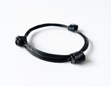 African Elephant Knot Bracelet - 3 Knot BLACK Color Metal V1 made in Zimbabwe ships from USA.