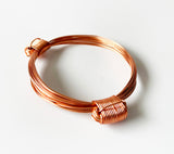African Elephant Knot Bracelet - 2 Knot COPPER Color Metal V1 made in Zimbabwe ships from USA.