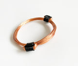 African Elephant Knot Bracelet - 2 Knot BLACK & COPPER Color Metal V2 made in Zimbabwe ships from USA.