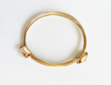 14k Gold African Elephant Hair / Knot Bracelet - Two Knot Handmade in Zimbabwe, ships from USA. #1